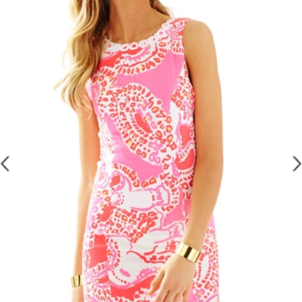 Lily Pulitzer hot elephant shift dress